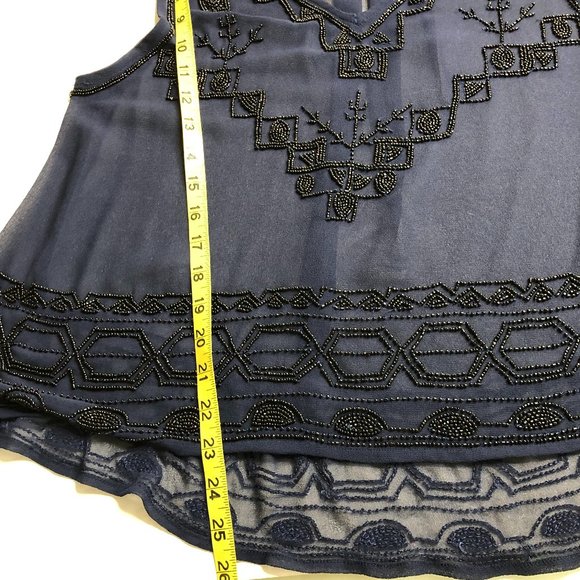 Free People Sheer Beaded Run With It Cropped Top - Picture 8 of 9